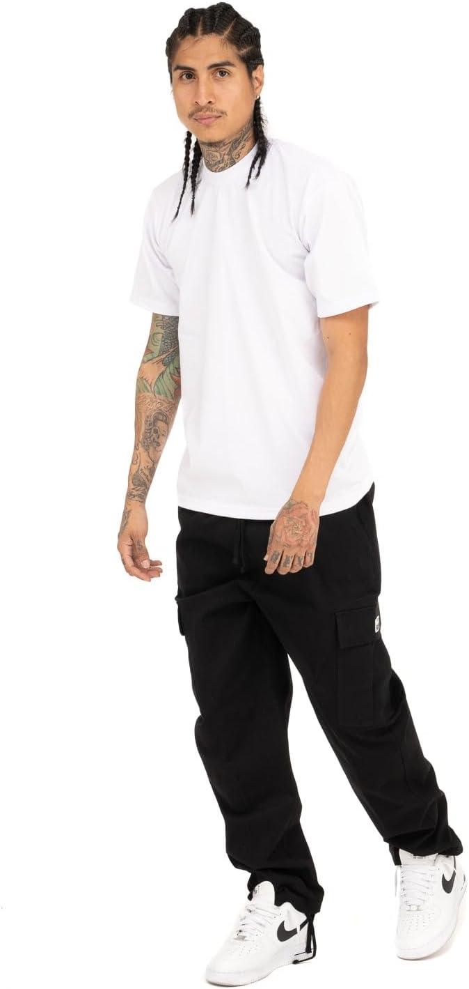 imagePro Club Mens Heavyweight Stretch Twill Cargo Lounge PantBlack