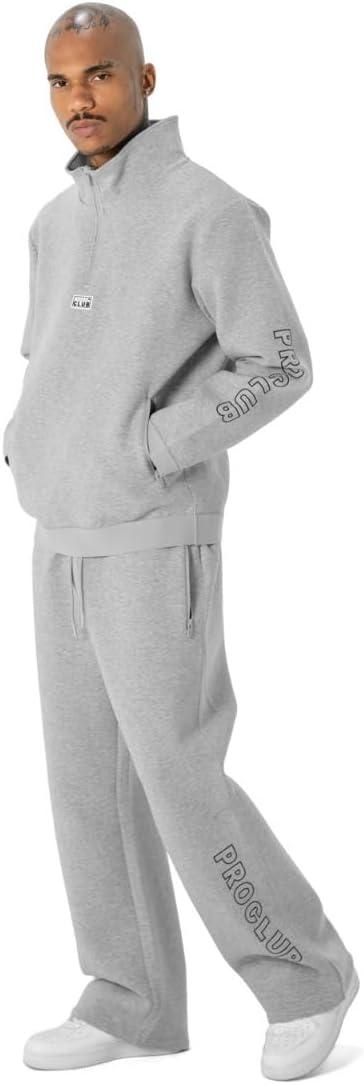 imagePro Club Mens Performance Half Zip JacketHeather Gray