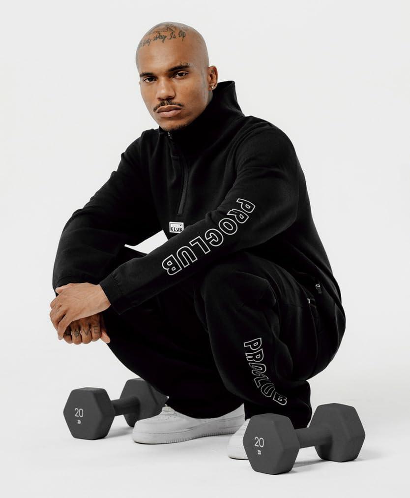 imagePro Club Mens Performance Half Zip JacketHeather Gray