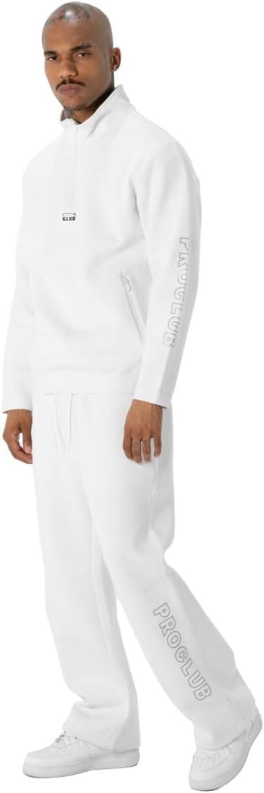 imagePro Club Mens Performance Half Zip JacketWhite