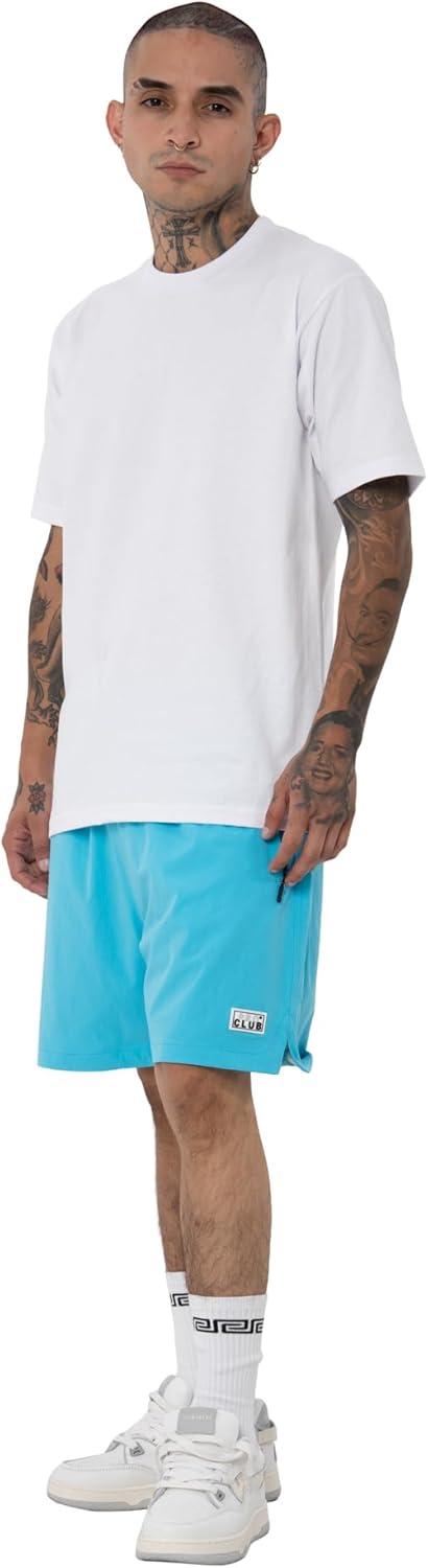 imagePro Club Mens Performance Stretch Nylon Active Short 5 12 Inch InseamBlue Atoll