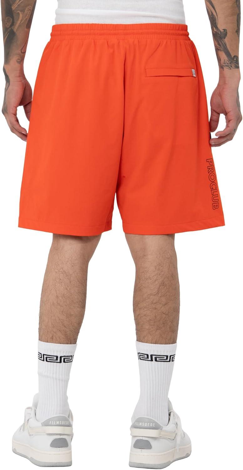 imagePro Club Mens Performance Stretch Nylon Active Short 5 12 Inch InseamCherry