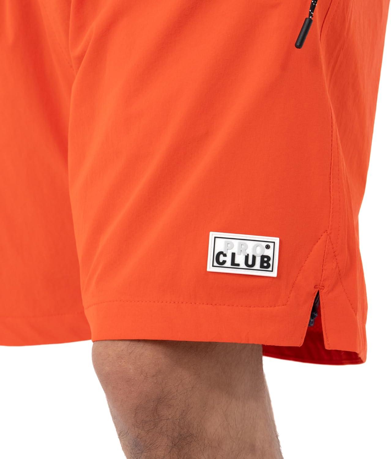 imagePro Club Mens Performance Stretch Nylon Active Short 5 12 Inch InseamCherry