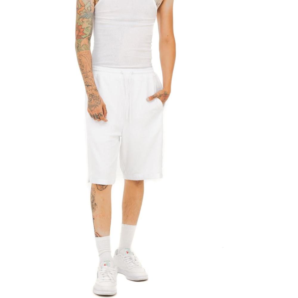 imagePro Club Mens Comfort Terry Cloth Basketball Short 10 Inch InseamSnow White
