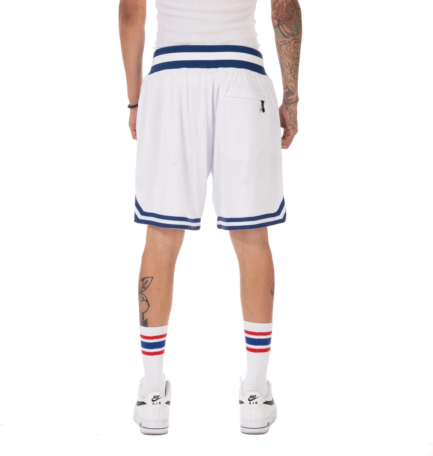 imagePro Club Classic Above Knee 75in Basketball ShortsWhiteRoyal