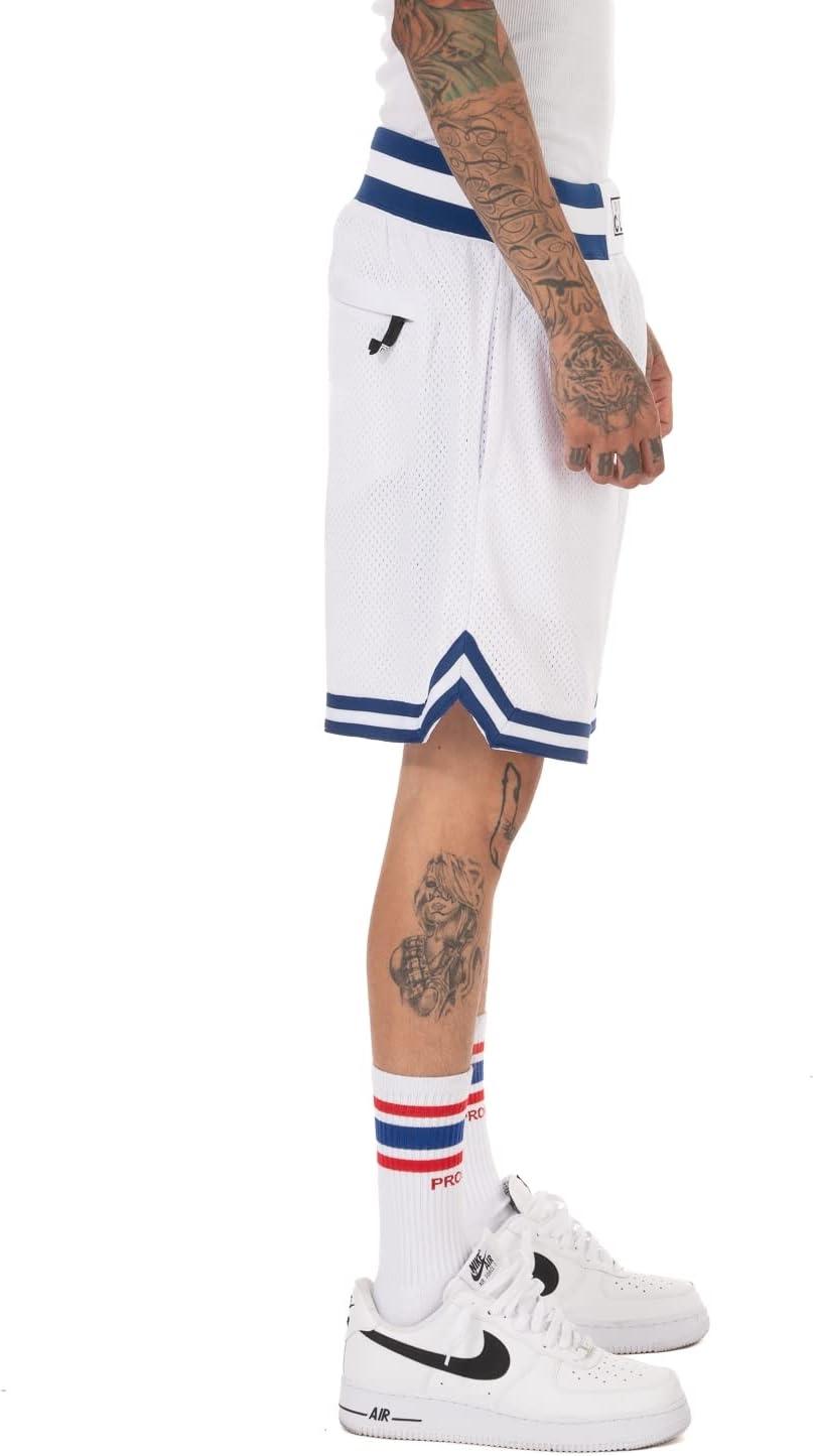 imagePro Club Classic Above Knee 75in Basketball ShortsWhiteRoyal