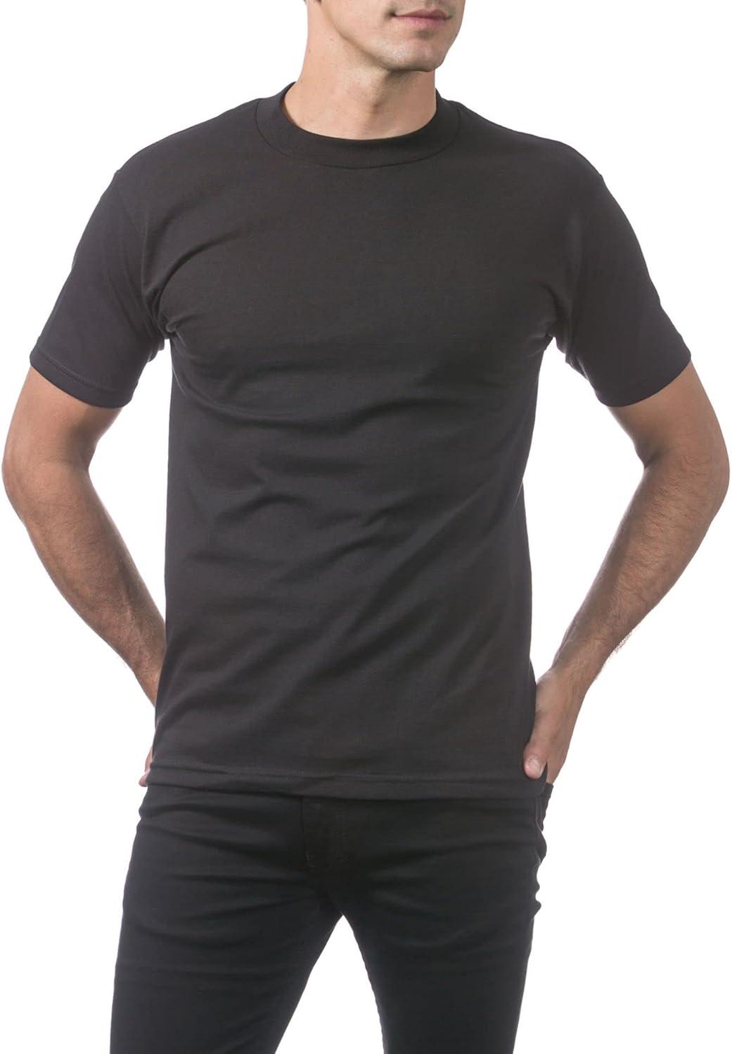 imagePro Club Mens Comfort Cotton Short Sleeve Tee ShirtBlack