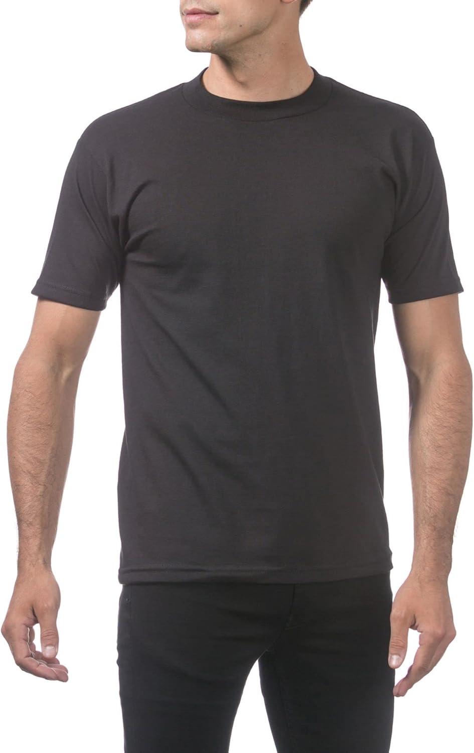imagePro Club Mens Comfort Cotton Short Sleeve Tee ShirtBlack
