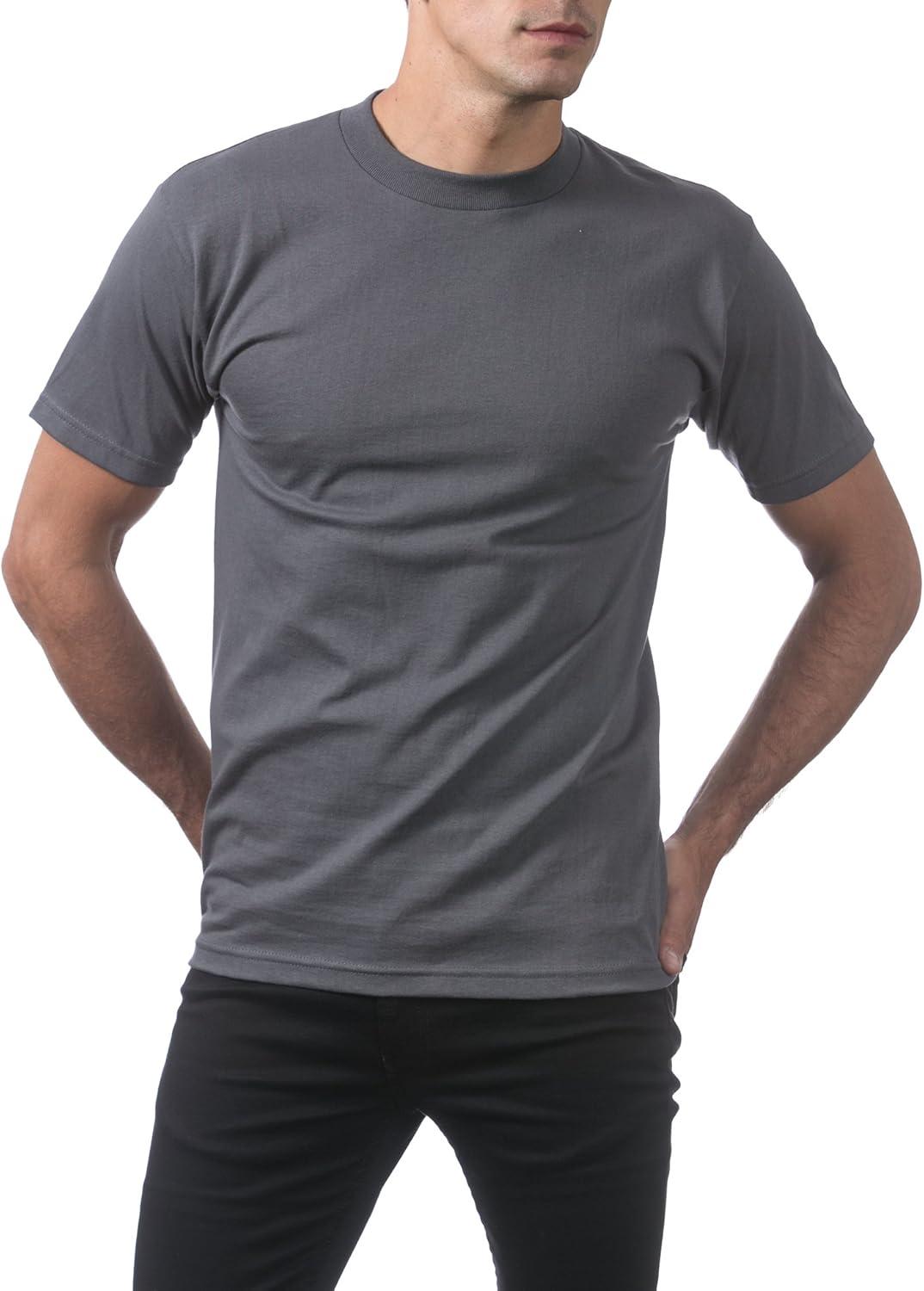 imagePro Club Mens Comfort Cotton Short Sleeve Tee ShirtGraphite