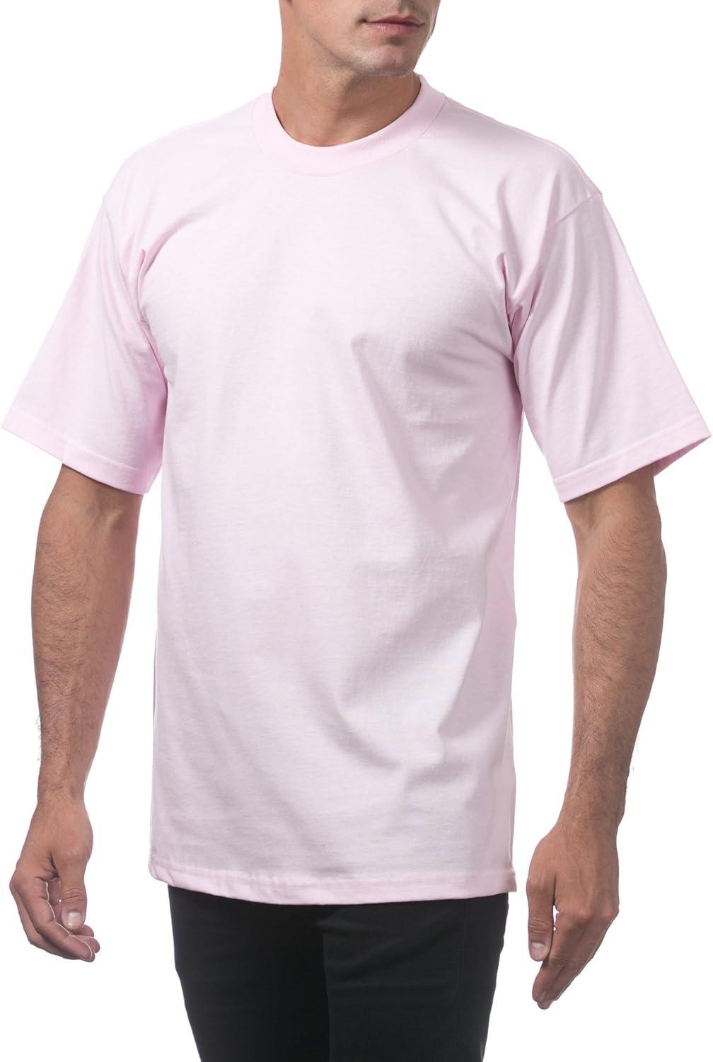 imagePro Club Mens Comfort Cotton Short Sleeve Tee ShirtPink