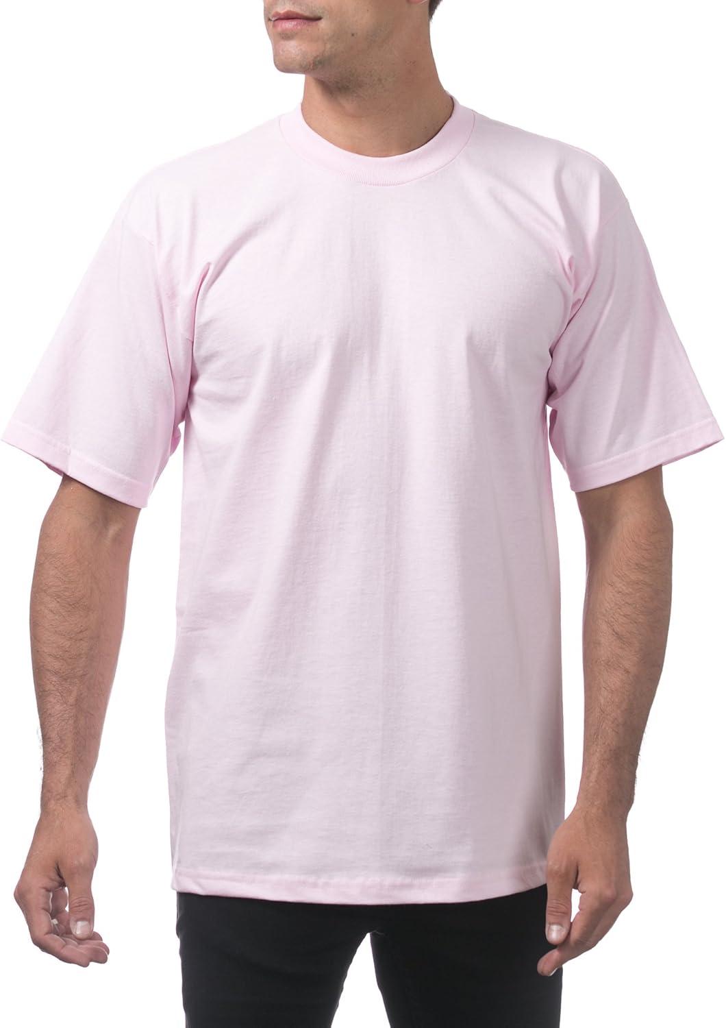 imagePro Club Mens Comfort Cotton Short Sleeve Tee ShirtPink