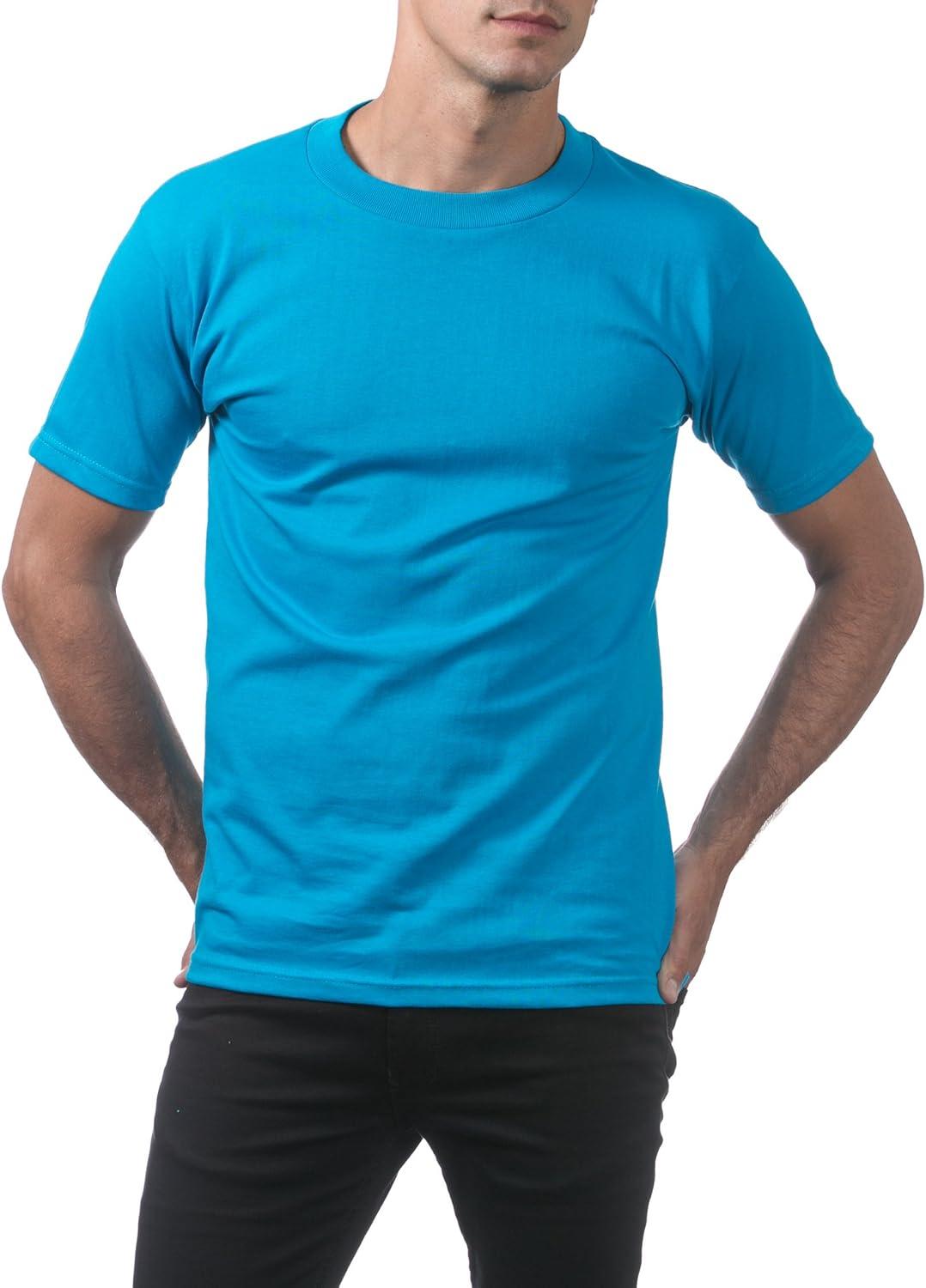 imagePro Club Mens Comfort Cotton Short Sleeve Tee ShirtTurquoise