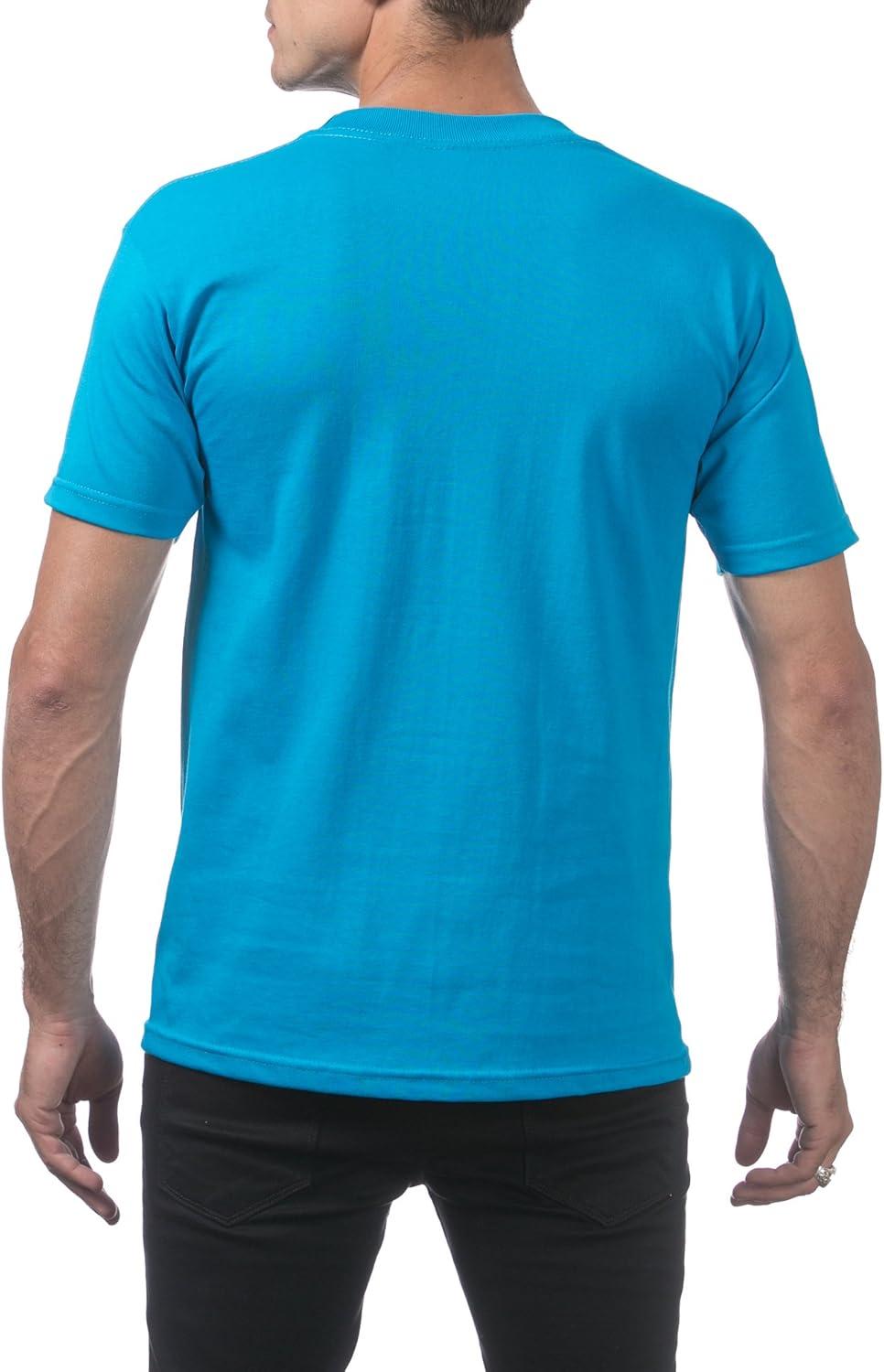 imagePro Club Mens Comfort Cotton Short Sleeve Tee ShirtTurquoise