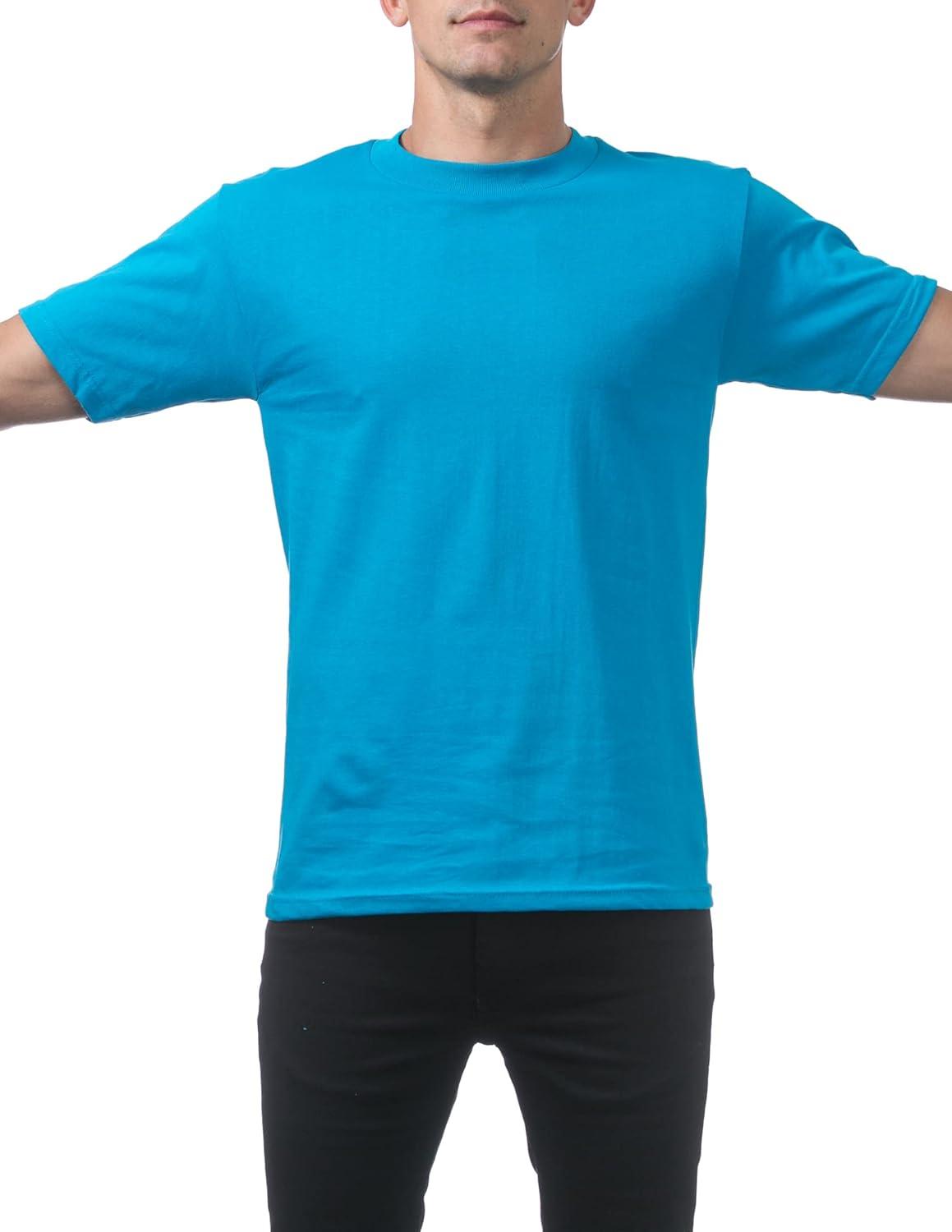 imagePro Club Mens Comfort Cotton Short Sleeve Tee ShirtTurquoise