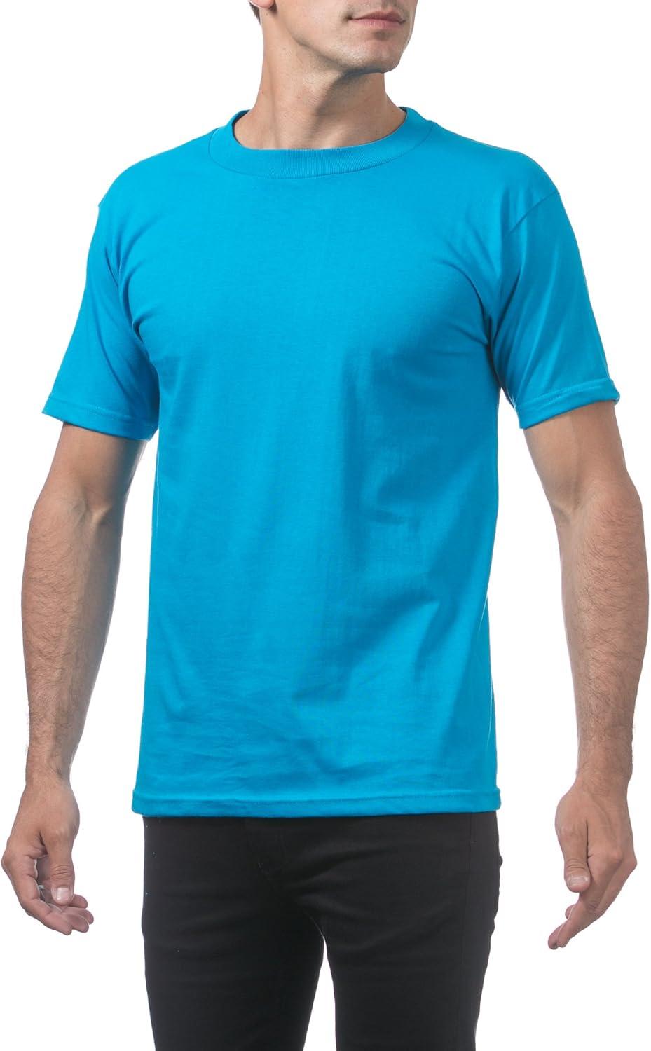 imagePro Club Mens Comfort Cotton Short Sleeve Tee ShirtTurquoise