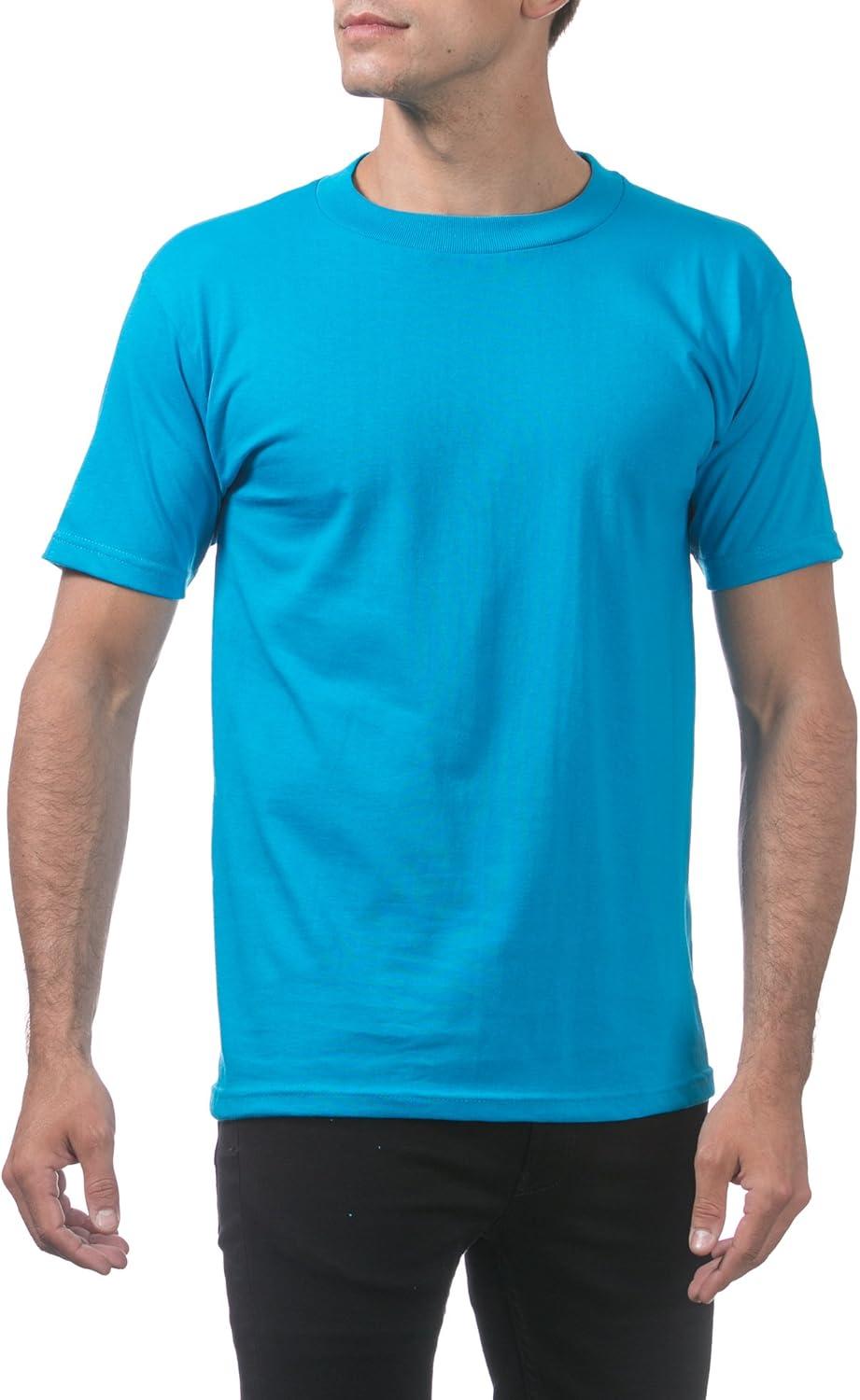 imagePro Club Mens Comfort Cotton Short Sleeve Tee ShirtTurquoise