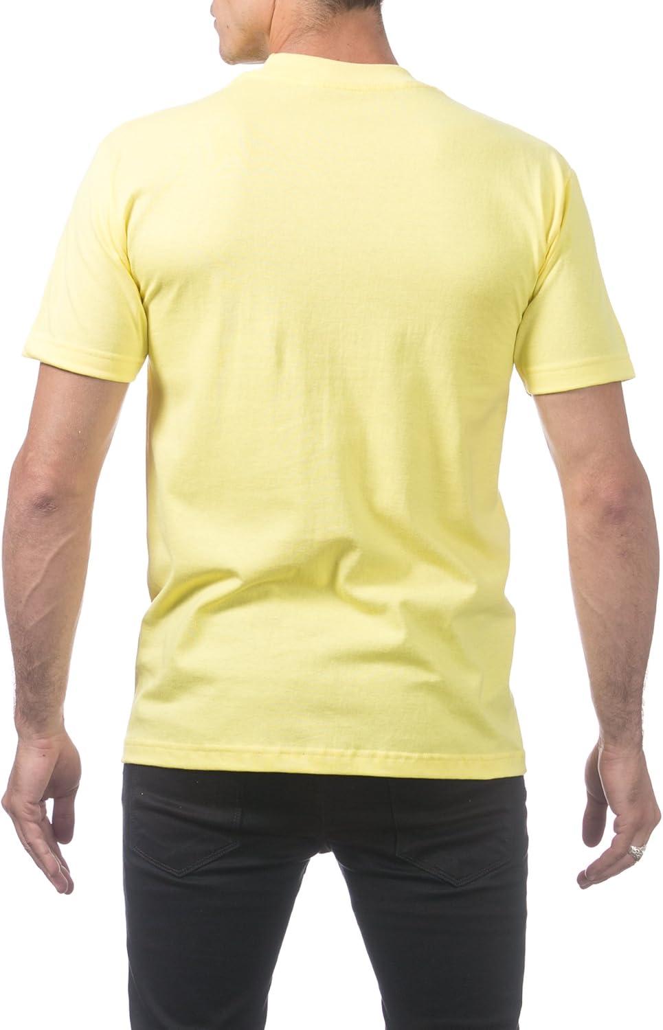 imagePro Club Mens Comfort Cotton Short Sleeve Tee ShirtYellow