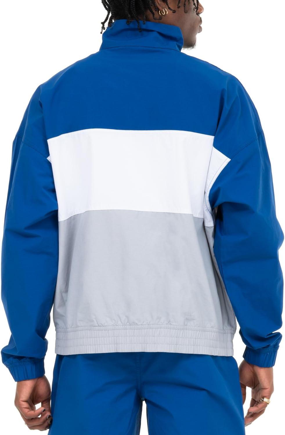 imagePro Club Mens Comfort TriColor CottonNylon Half Zip Track JacketRoyal Blue