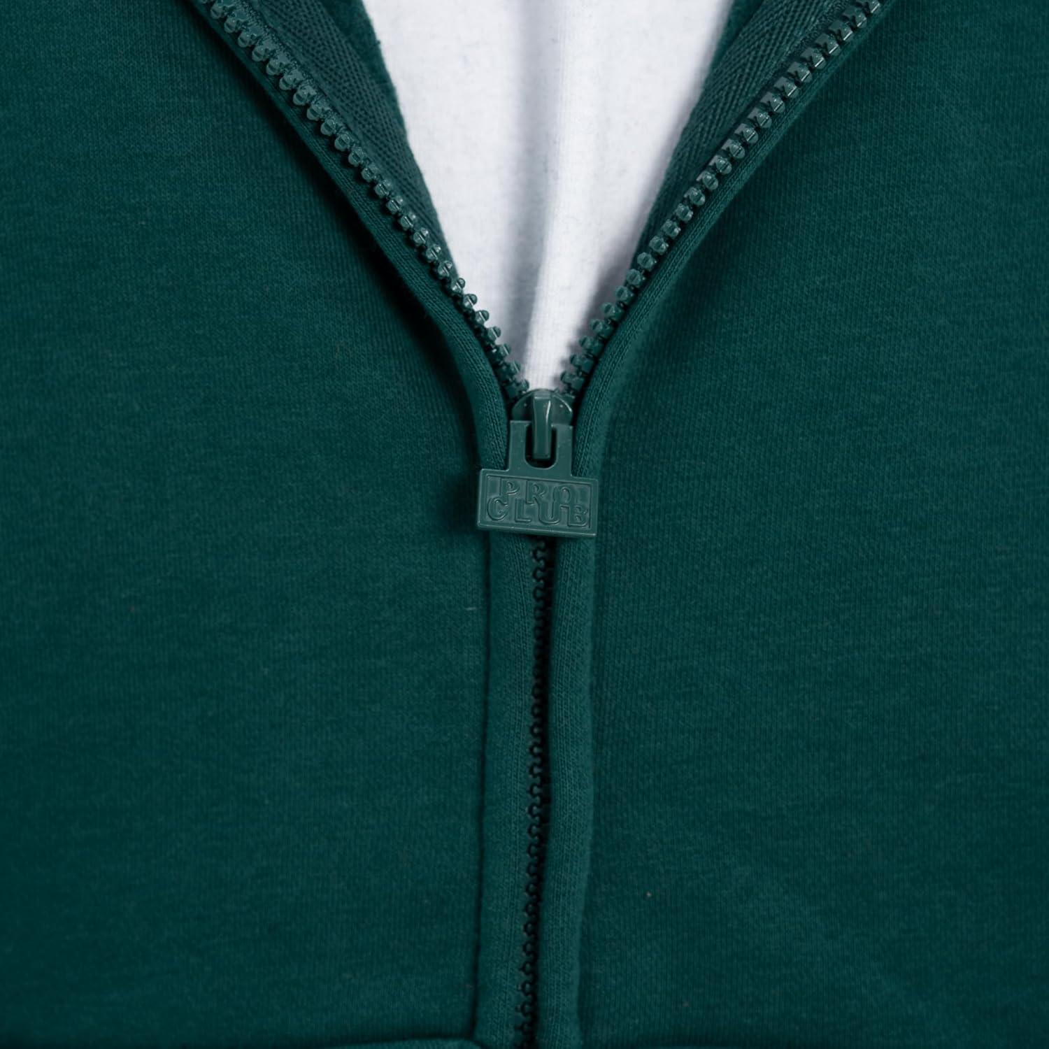 imagePro Club Mens Heavyweight Basic ZipUp HoodieCedar