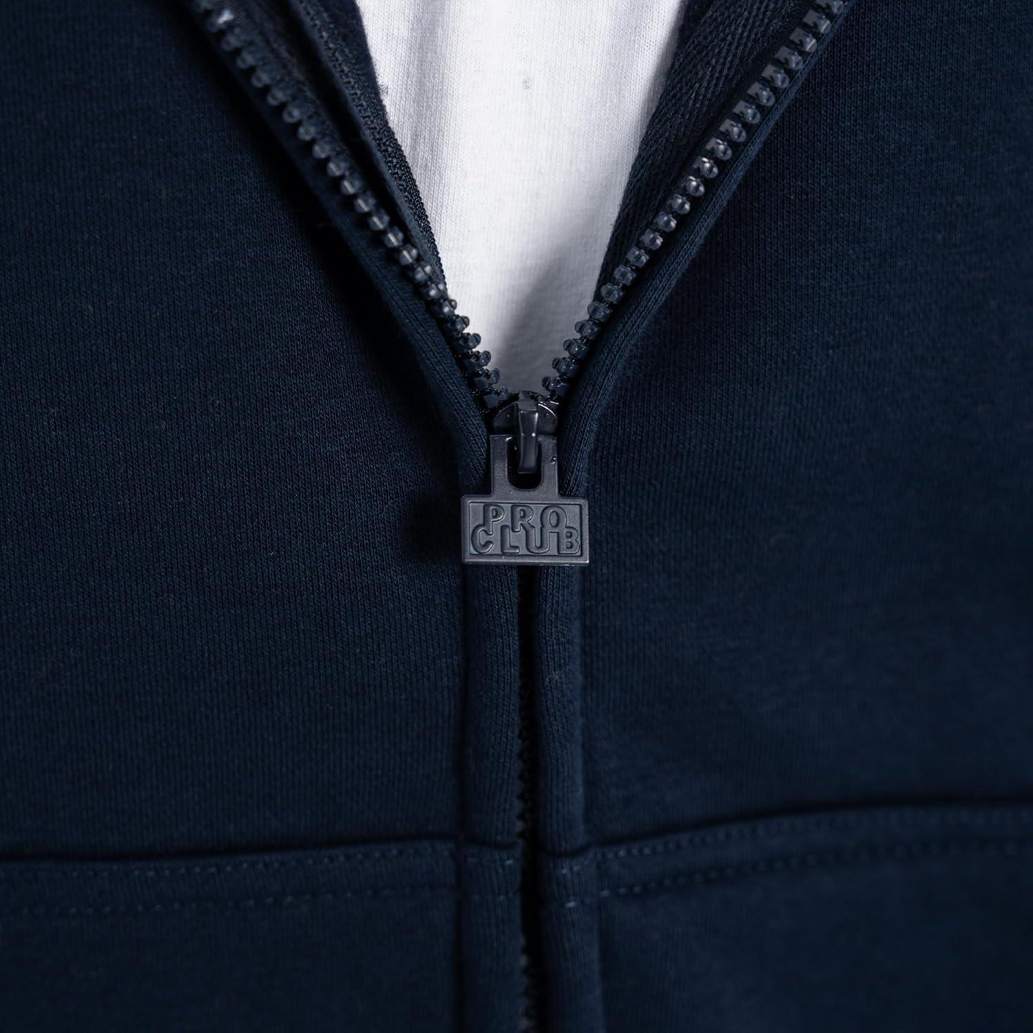imagePro Club Mens Heavyweight Basic ZipUp HoodieNavy