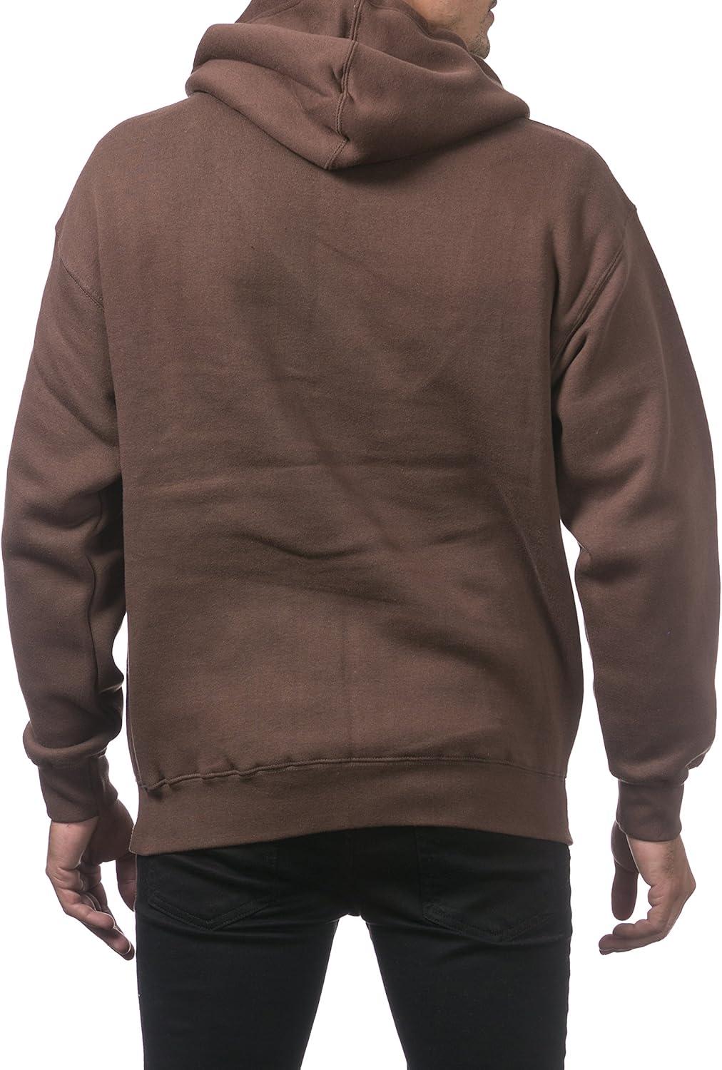 imagePro Club Mens Heavyweight Full Zip Fleece HoodieBrown
