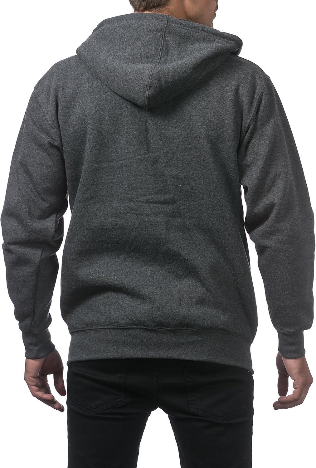 imagePro Club Mens Heavyweight Full Zip Fleece HoodieCharcoal
