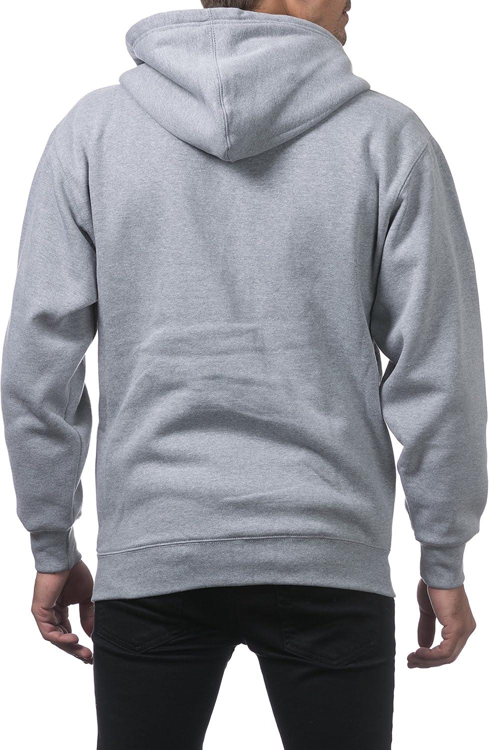 imagePro Club Mens Heavyweight Full Zip Fleece HoodieHeather Gray
