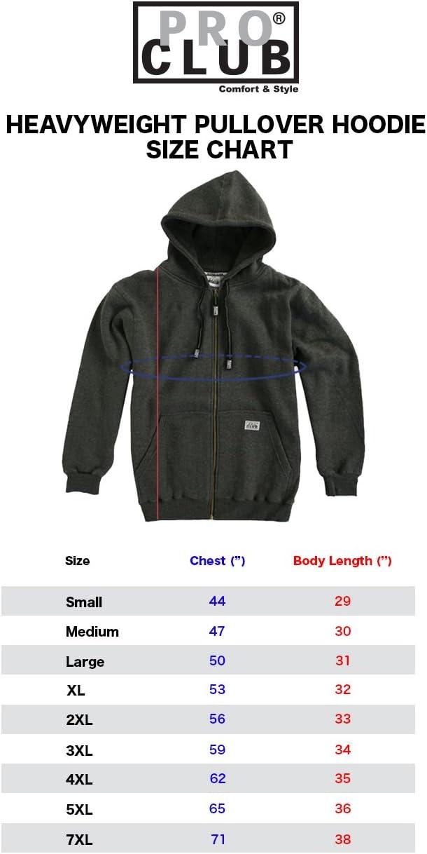 imagePro Club Mens Heavyweight Full Zip Fleece HoodieHeather Gray
