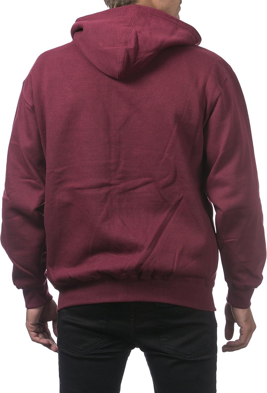 imagePro Club Mens Heavyweight Full Zip Fleece HoodieMaroon