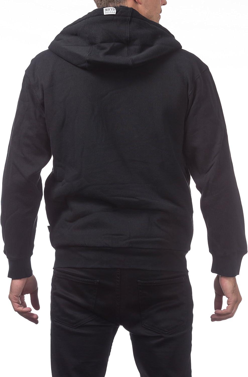 imagePro Club Mens Heavyweight Pile Full Zip HoodieBlack Black