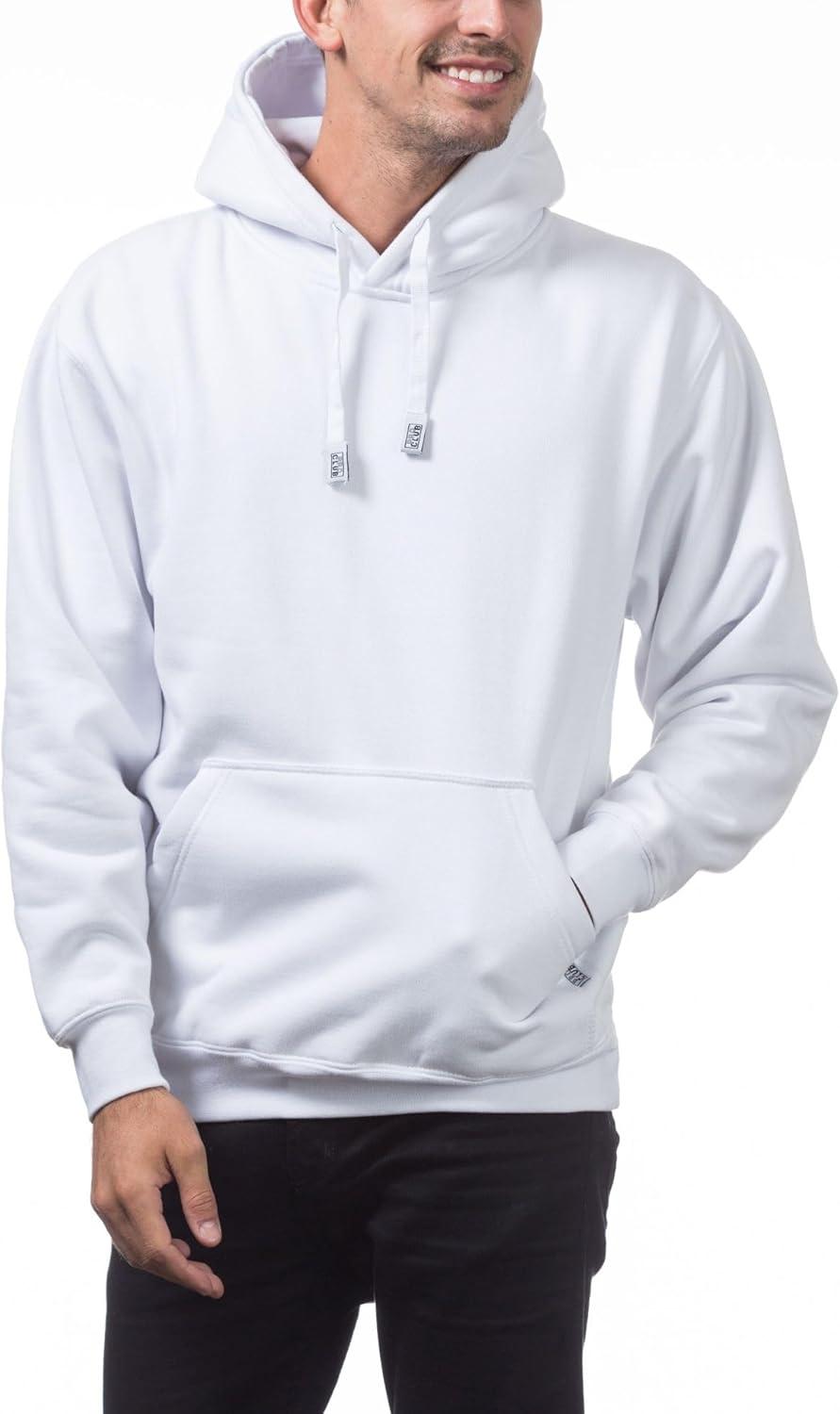 imagePro Club Mens Heavyweight Pullover Hoodie 13ozSnow White