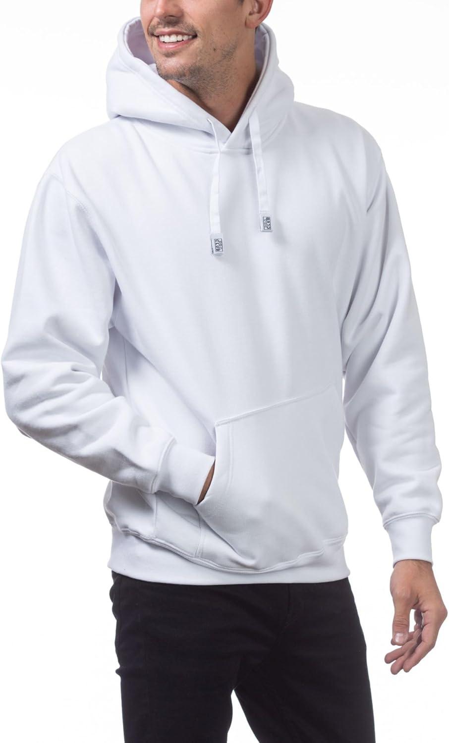 imagePro Club Mens Heavyweight Pullover Hoodie 13ozSnow White