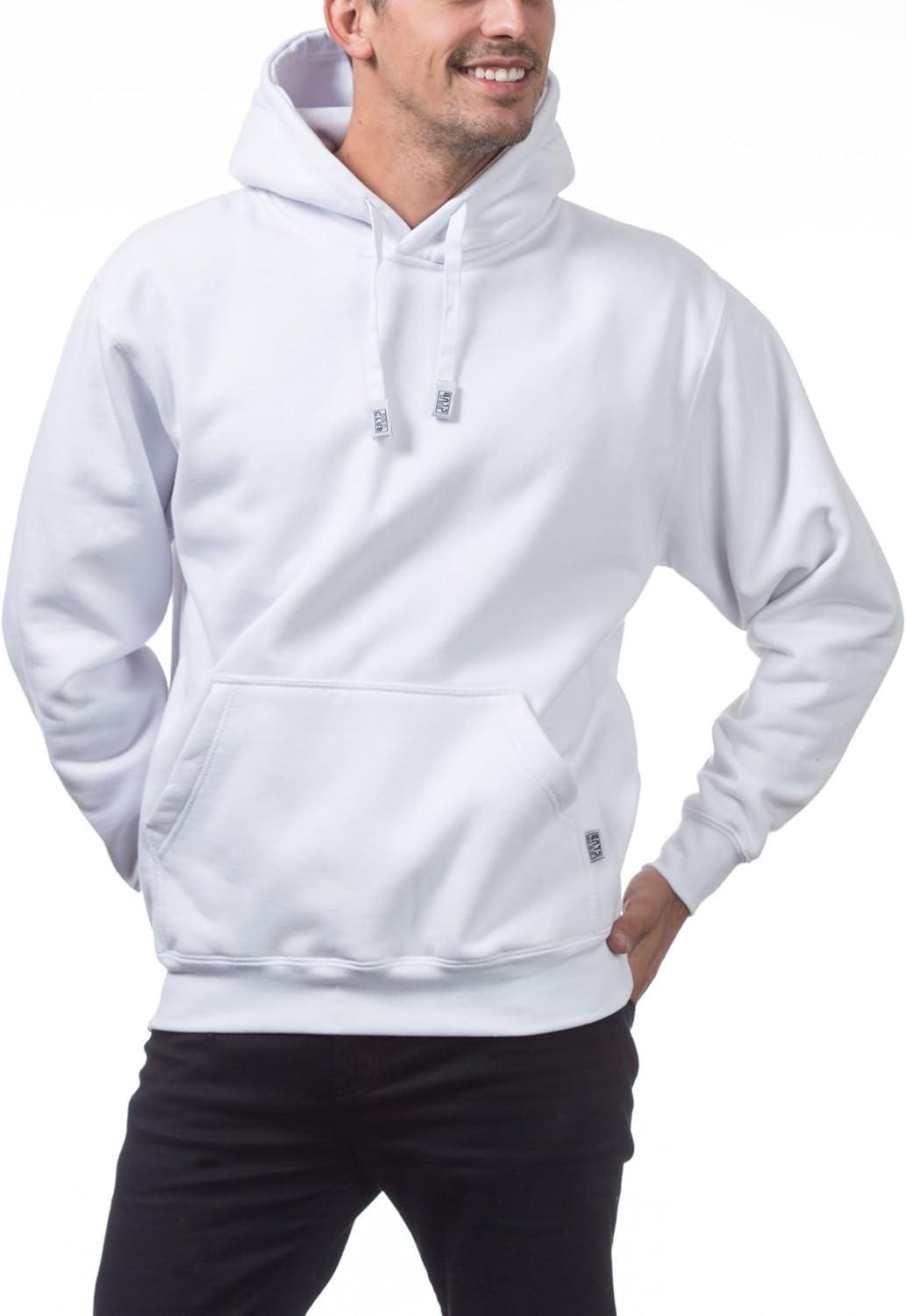 imagePro Club Mens Heavyweight Pullover Hoodie 13ozSnow White