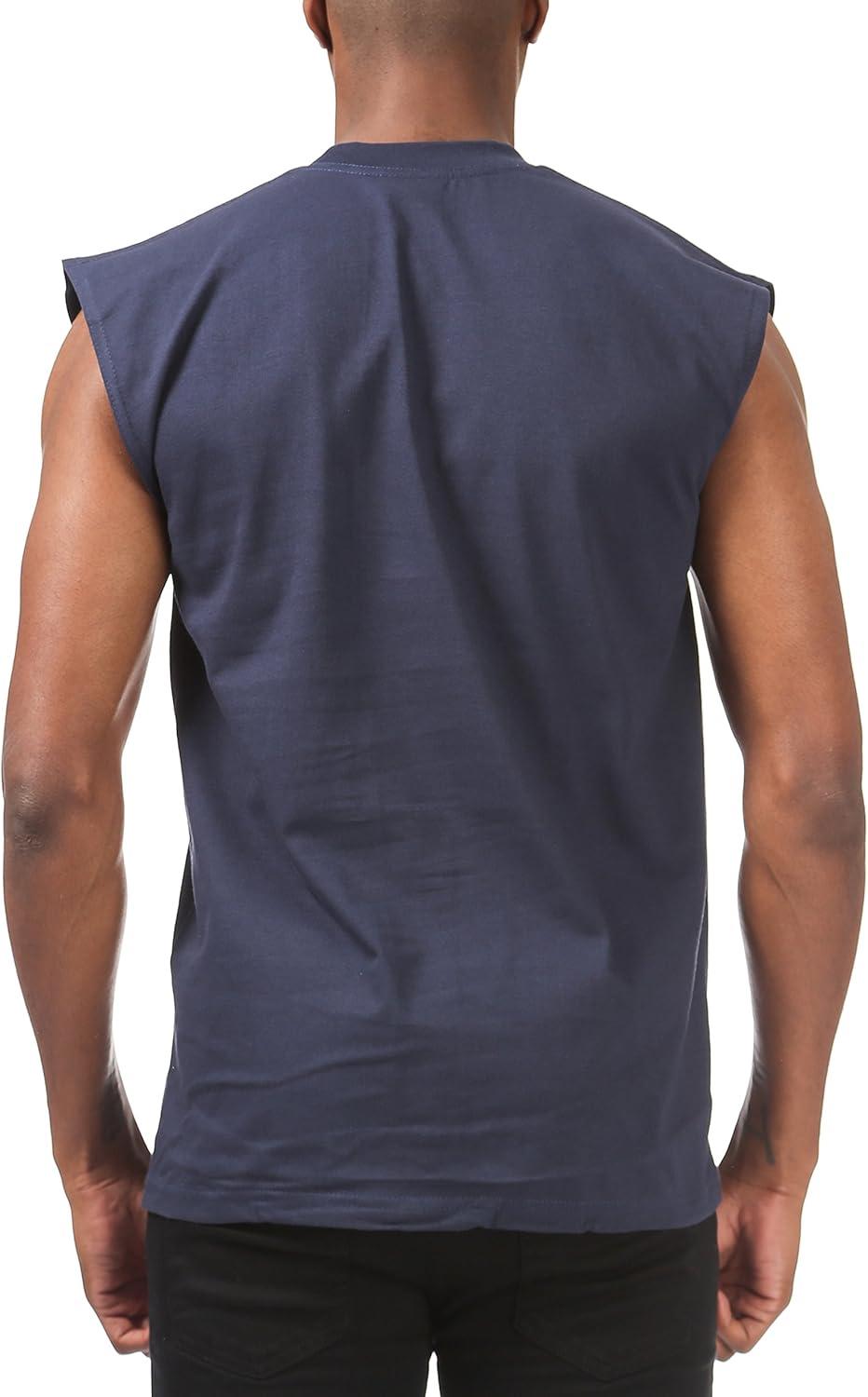 imagePro Club Mens Heavyweight Sleeveless Muscle TShirtNavy