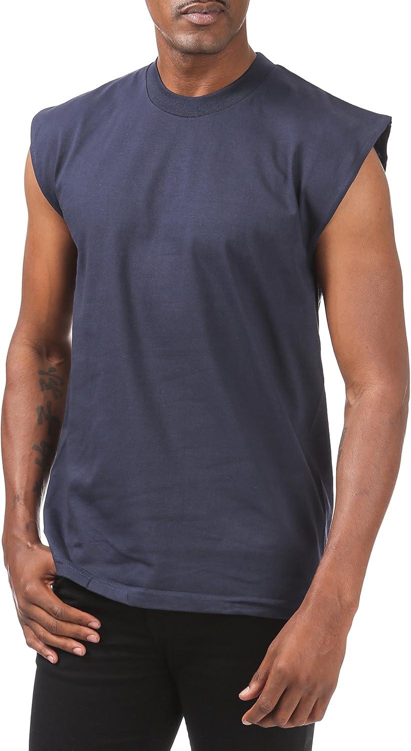 imagePro Club Mens Heavyweight Sleeveless Muscle TShirtNavy