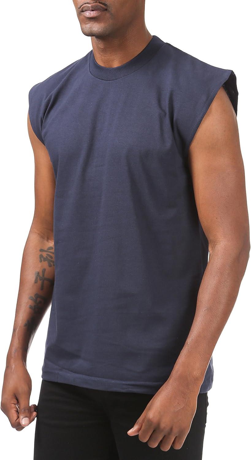imagePro Club Mens Heavyweight Sleeveless Muscle TShirtNavy