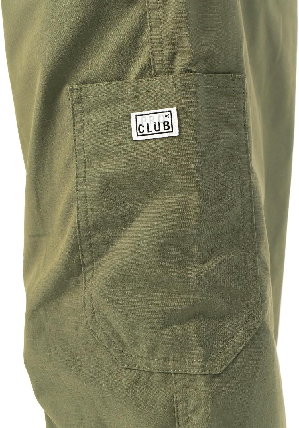 imagePro Club Mens Heavyweight Stretch Ripstop Carpenter PantOlive