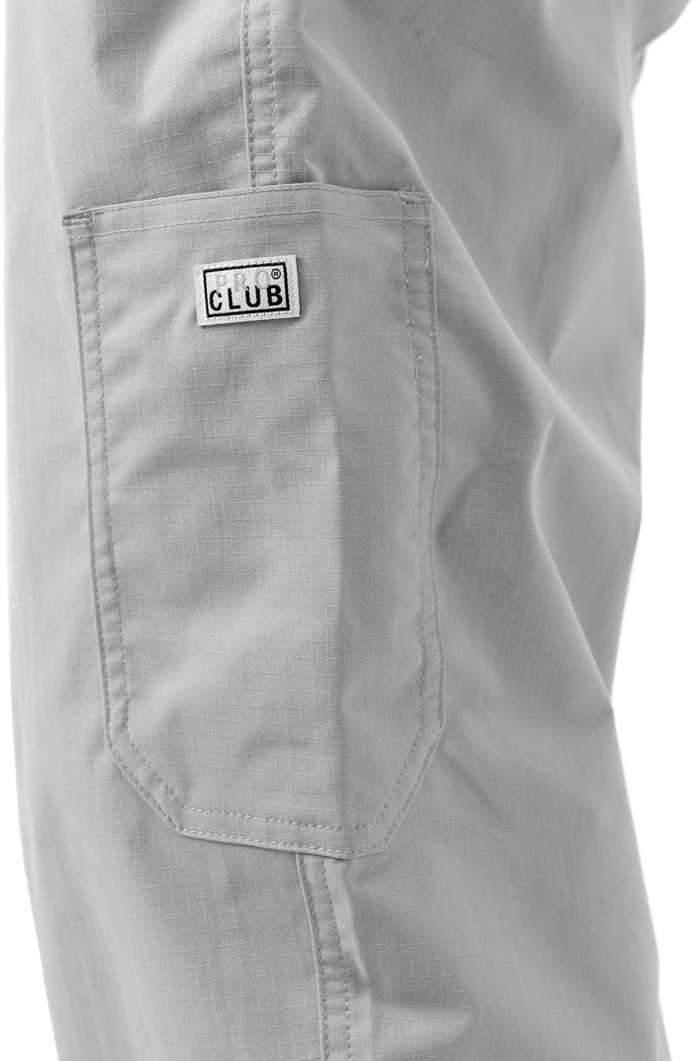 imagePro Club Mens Heavyweight Stretch Ripstop Carpenter PantSilver