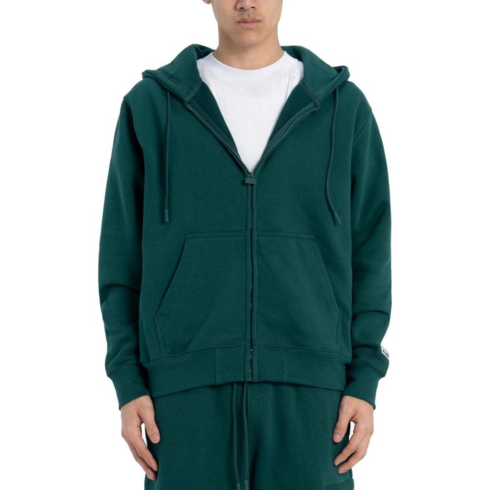 imagePro Club Mens Heavyweight Basic ZipUp HoodieCedar