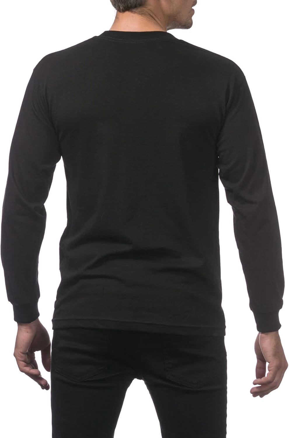 imagePro Club Mens Comfort Cotton Long Sleeve TShirtBlack