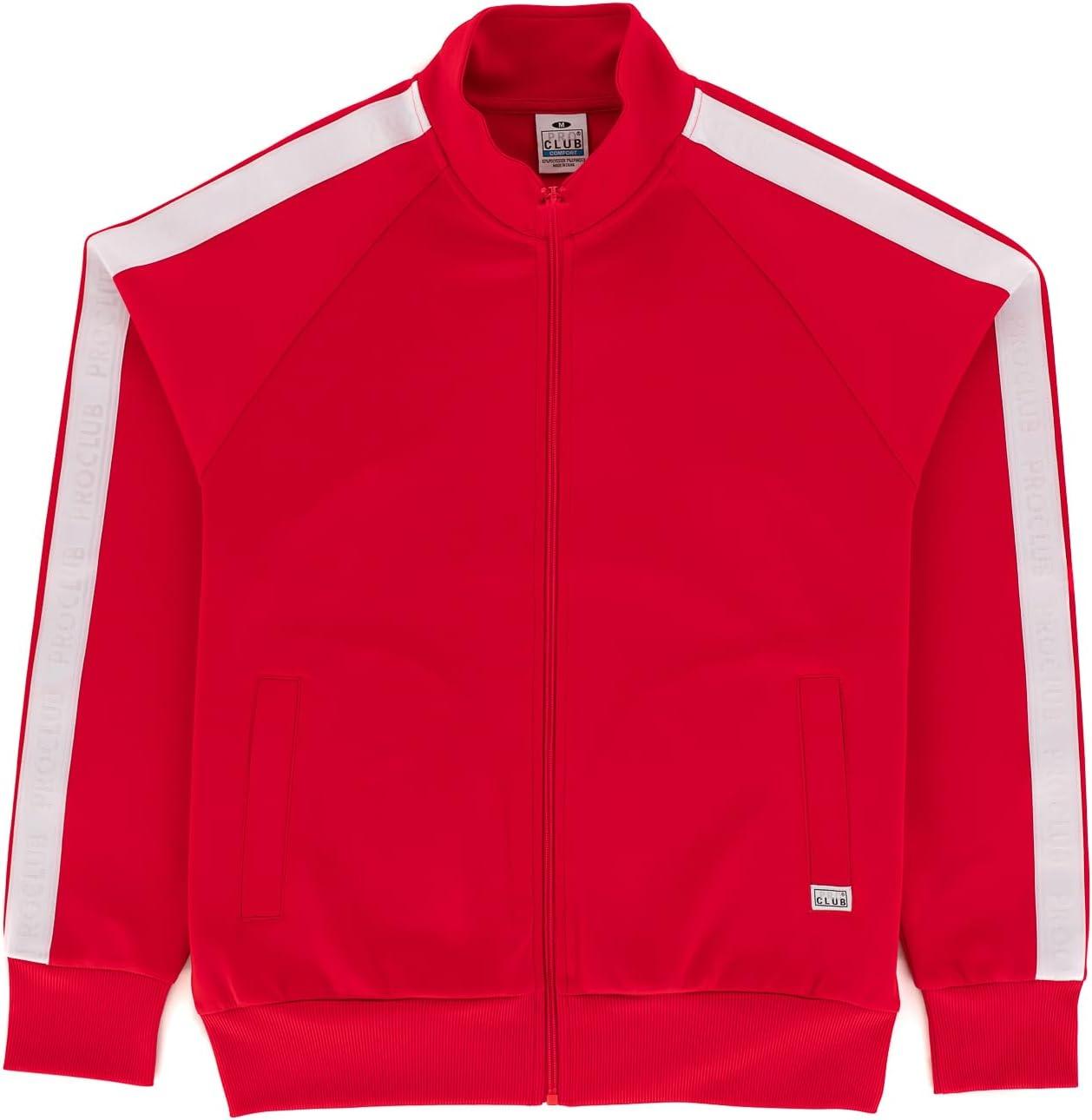 imagePro Club Mens Comfort PC Stripe Track JacketRed