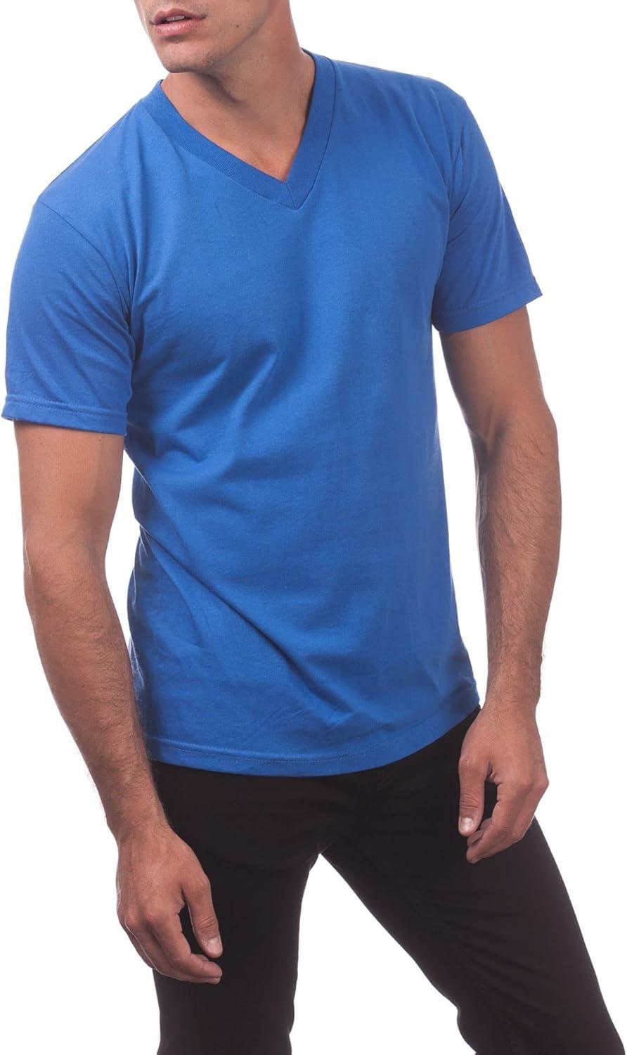 imagePro Club Mens Comfort Short Sleeve VNeck ShirtRoyal
