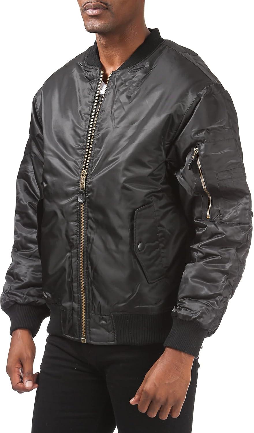 imagePro Club Mens Flight Bomber JacketBlack