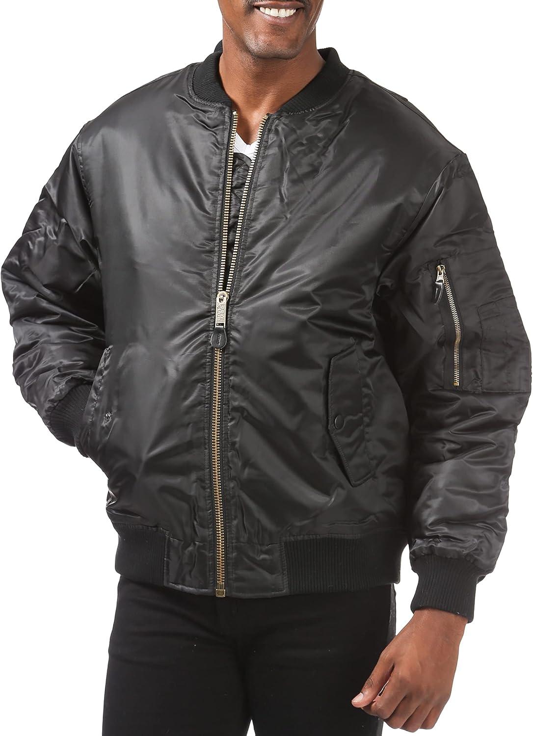 imagePro Club Mens Flight Bomber JacketBlack