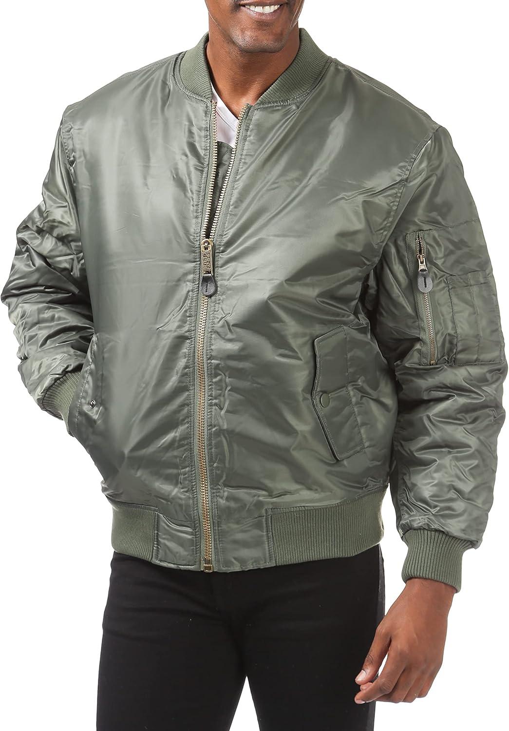 imagePro Club Mens Flight Bomber JacketOlive
