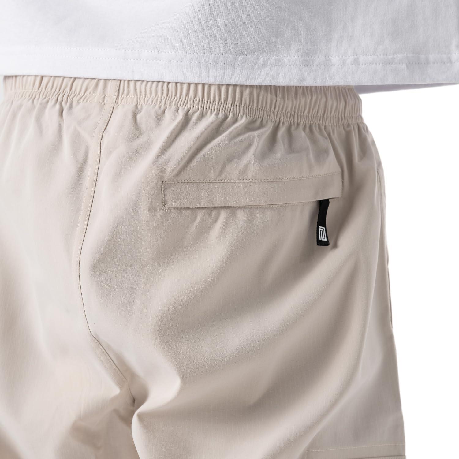 imagePro Club Mens Nylon Cargo PantsMoon Beam
