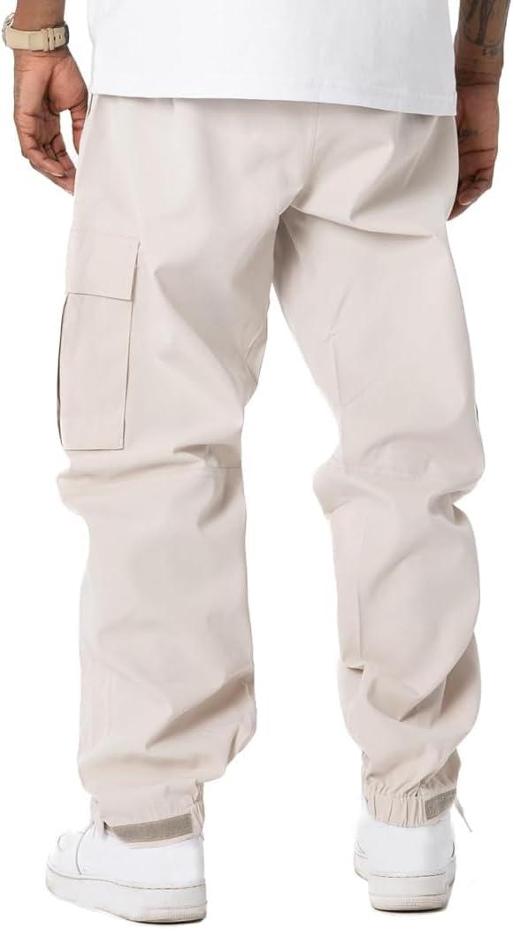 imagePro Club Mens Nylon Cargo PantsMoon Beam