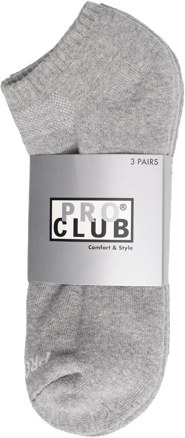 imagePro Club No Show Sock 3 PackHeather Gray