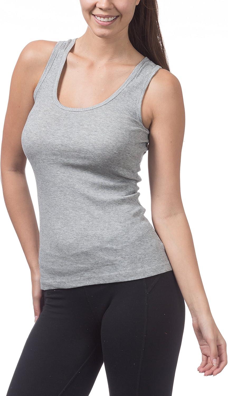 imagePro Club Womens Athletic Shirts 2 PackHeather Gray