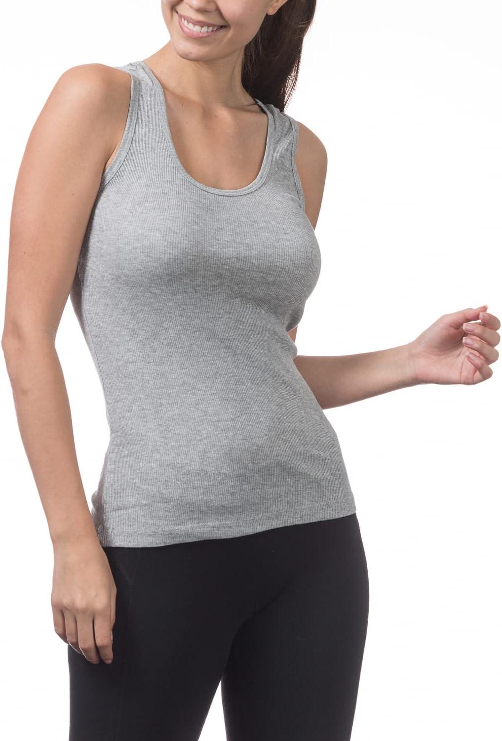 imagePro Club Womens Athletic Shirts 2 PackHeather Gray